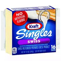 Kraft Singles Swiss Cheese Slices, 12 Ounce