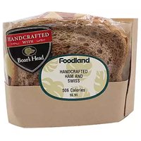 Boar's Head Handcrafted Ham & Swiss Sandwich, 12 Ounce