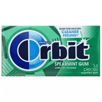 Orbit Gum, Sugarfree Spearmint, 14 Each