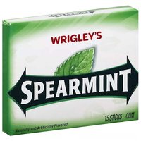 Wrigley's Spearmint Gum, Slim Pack, 15 Each