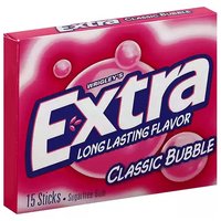 Extra Long Lasting Gum, Classic Bubble, Sugarfree, 15 Each