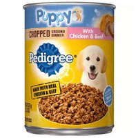 Pedigree Puppy Chopped Ground Dinner Dog Food with Chicken & Beef, 13.2 Oz, 13.2 Ounce