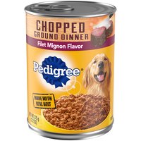 Pedigree Chopped Ground Dinner Dog Food, Filet Mignon, 13.2 Ounce