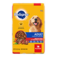 Pedigree Adult Steak & Vegetable Dog Food, 18 Pound