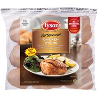 Tyson All Natural Chicken Thighs, Frozen, 2.5 Pound