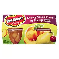 Del Monte Mixed Cherry Fruit Cups (Pack of 4), 16 Ounce