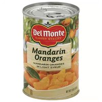 Del Monte Mandarin Oranges In Light Syrup, 15 Ounce