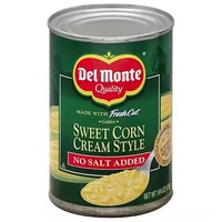Del Monte Cream Style Golden Sweet Corn, No Salt, 14.75 Ounce