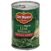 Del Monte Fresh Cut Leaf Spinach, No Salt Added, 13.5 Ounce