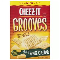 Cheez-It Grooves White Cheddar Crackers, 9 Ounce