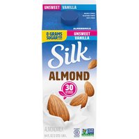 Silk Almond, Vanilla Unsweetened, 64 Ounce