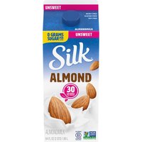 Silk Almond Milk, Unsweetened, 64 Ounce