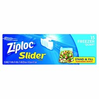 Ziploc Freezer Slider Bags, Quart, 15 Each