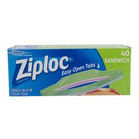 Ziploc Sandwich Bags, 40 Each