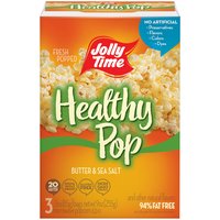 Jolly Time Healthy Popcorn, Butter & Sea Salt, 9 Ounce