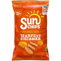 SunChips Whole Grain Snacks, Harvest Cheddar, 7 Ounce