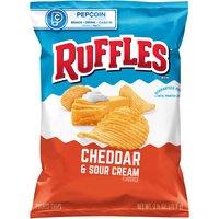 Ruffles Cheddar & Sour Cream Potato Chips, 2.5 Ounce