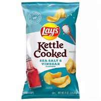 Lay's Kettle Sea Salt & Vinegar, 8 Ounce