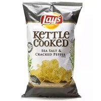 Lay's Kettle Potato Chips, Sea Salt & Cracked Pepper , 8 Ounce