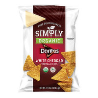 Doritos Simply Organic Tortilla Chips, White Cheddar, 7.5 Ounce