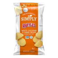 Simply Ruffles White Cheddar, 8 Ounce