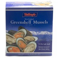 Talley's New Zealand's Greenshell Mussels, 1/2 Shells, 2 Pound