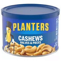 Planters Halves & Pieces Cashews, 8 Ounce