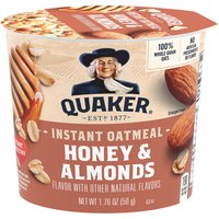 Quaker Oatmeal, Honey & Almonds, 1.76 Ounce