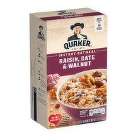 Quaker Instant Oats Raisin Date Walnut, 10.4 Ounce