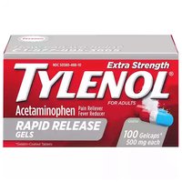 Tylenol Extra Strength Rapid Release Gels, 500mg, 100 Each