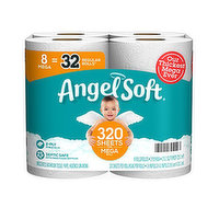 Angel Soft Mega Roll Bath Tissue, 8 Each