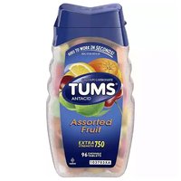 Tums Chewable Antacid Tablets, Assorted Fruit Flavors, 96 Each