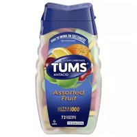 Tums Ultra Strength Chewable Tablets, Assorted Fruit, 72 Each