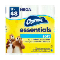 Charmin Essentials Bath Tissue 12 Mega Rolls, 1 Each