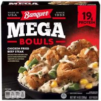 Banquet Mega Bowls Chicken Fried Beef Steak, 14 Ounce