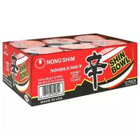 Nong Shim Bowl Noodle Soup, Gourmet Spicy, 12 Each