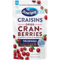 Ocean Spray Craisins Dried Cranberries, 6 Ounce