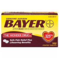 Bayer Aspirin Coated Tablets, 100 Each