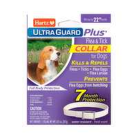 Hartz Ultra Guard Plus Flea & Tick Collar For Dogs, White, 1 Each