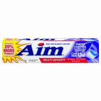 Aim Tartar Control Toothpaste, Cool Mint Gel , 5.5 Ounce