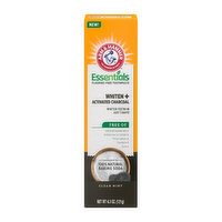 Arm & Hammer Essentials Flouride Free Charcoal Whitening Toothpaste, 4.3 Ounce