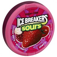 Ice Breakers Sours, Mixed Berry Strawberry Cherry, 1.5 Ounce