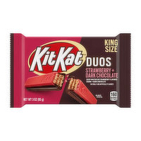 Kit Kat Duos Strawberry and Dark Chocolate King Size Candy Bar, 3 Ounce