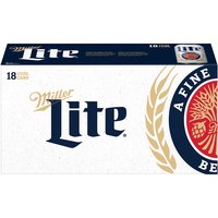 Miller Light Beer, Cans (Pack of 18), 216 Ounce