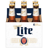 Miller Lite Beer, Bottles (Pack of 6), 72 Ounce