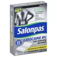 Salonpas Lidocaine Patch, 6 Each