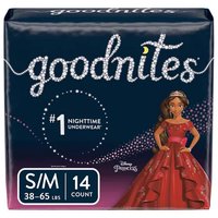 Goodnites Shorts Sm/med Girl, 14 Each