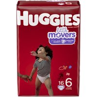 Huggies Little Movers Diapers, Size 6, 16 Each