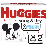 Huggies Snug & Dry Jumbo Size 2, 34 Each