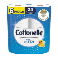 Cottonelle Ultra Clean Mega Rolls, 6 Each